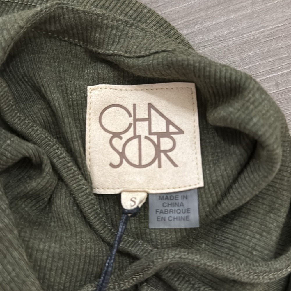 Chaser Olive Green Ribbed Tank Top Dress NWT - Picture 4 of 7